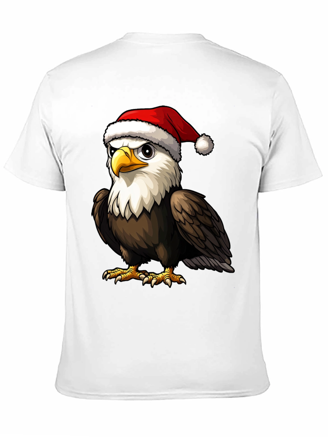 Bald Eagle Santa Hat Graphic Tee