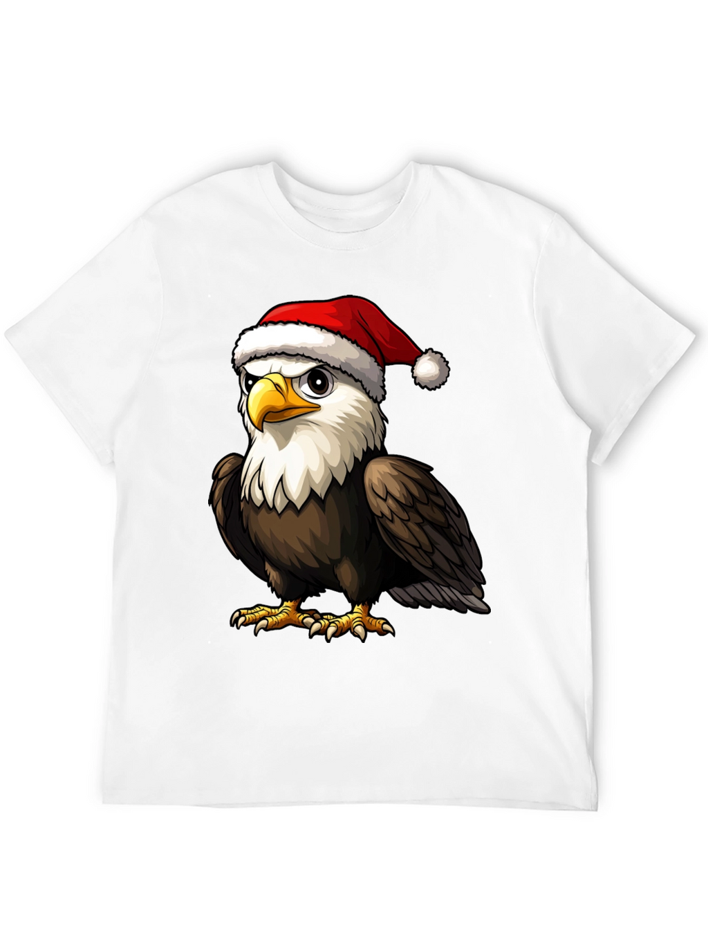 Bald Eagle Santa Hat Graphic Tee