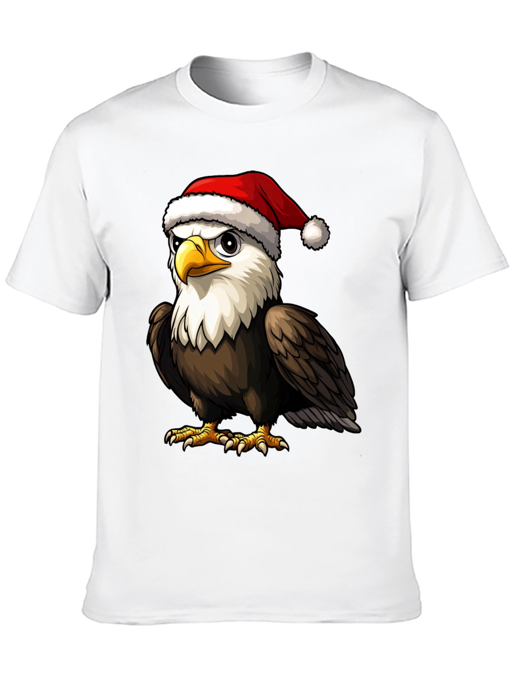 Bald Eagle Santa Hat Graphic Tee