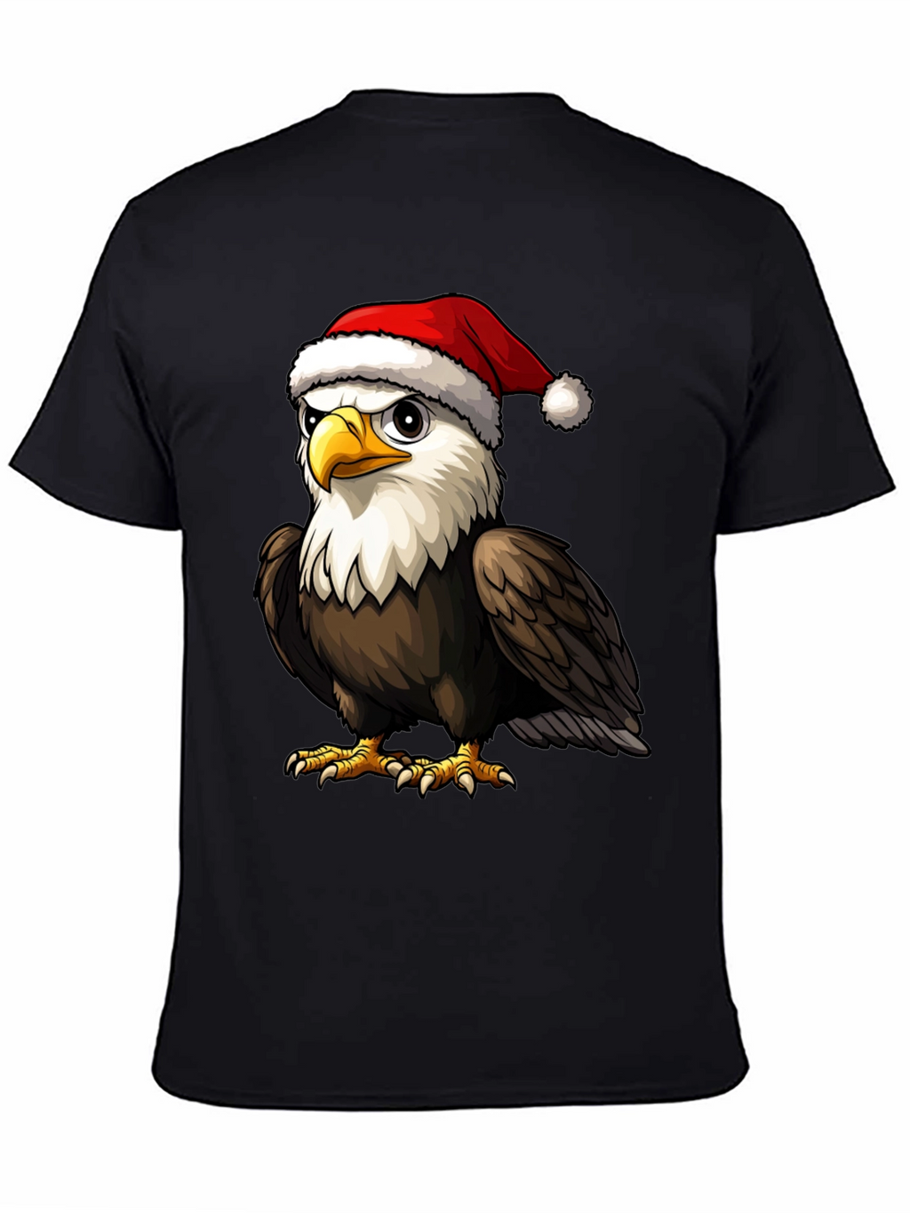 Bald Eagle Santa Hat Graphic Tee
