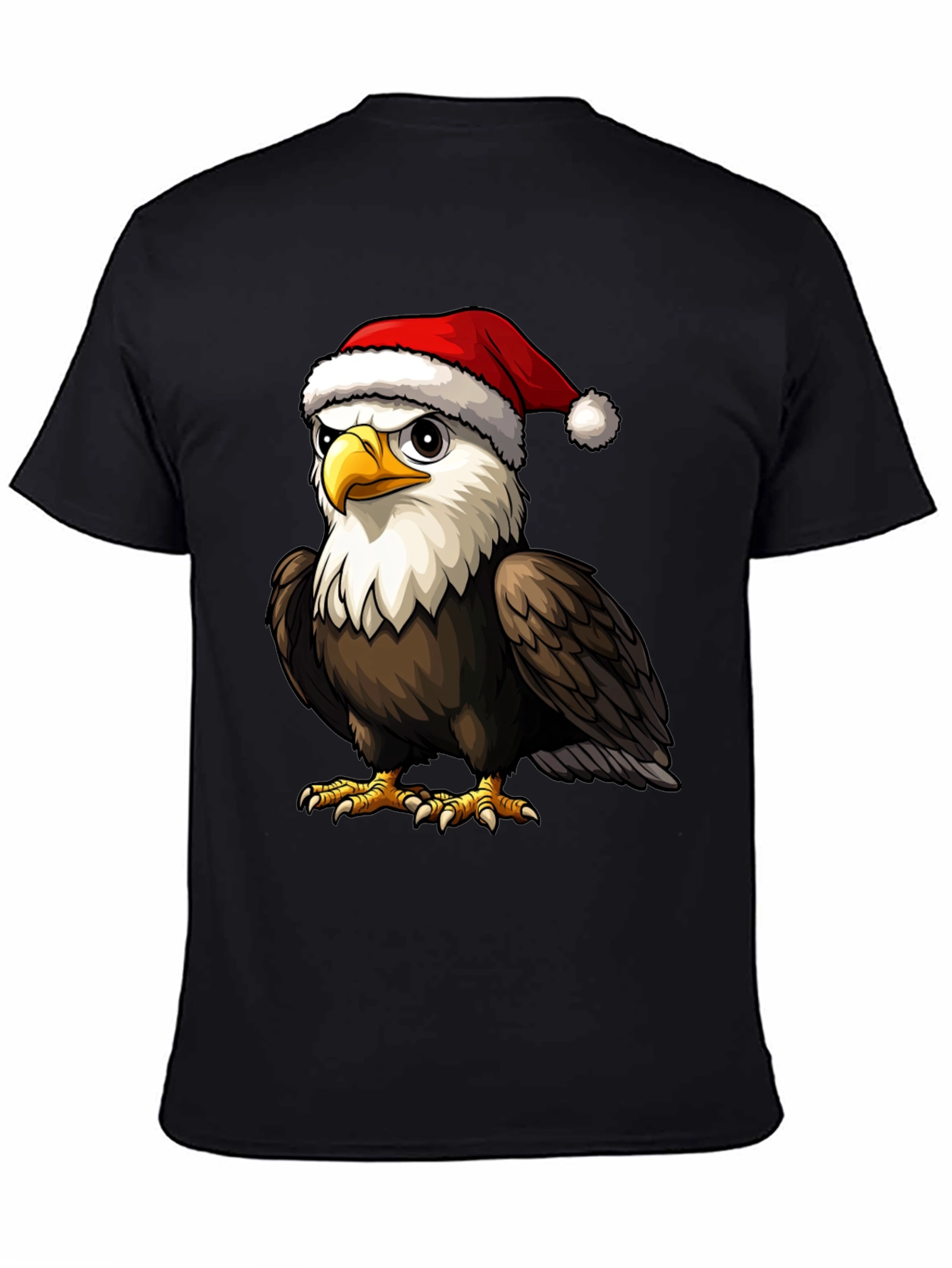 Bald Eagle Santa Hat Graphic Tee