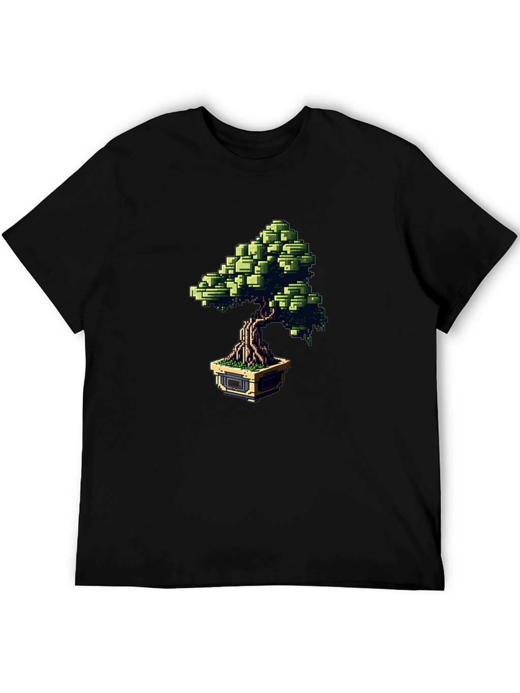 Pixel Bonsai Black T-Shirt