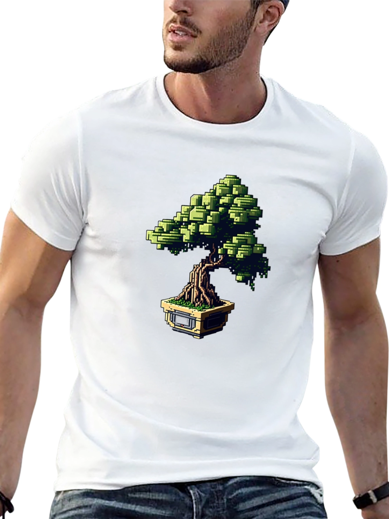 Pixel Bonsai Black T-Shirt