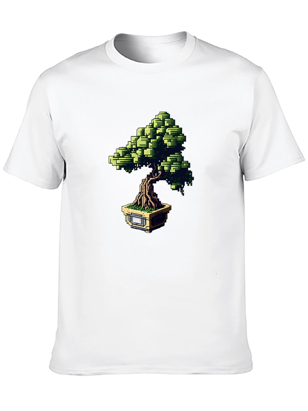 Pixel Bonsai Black T-Shirt