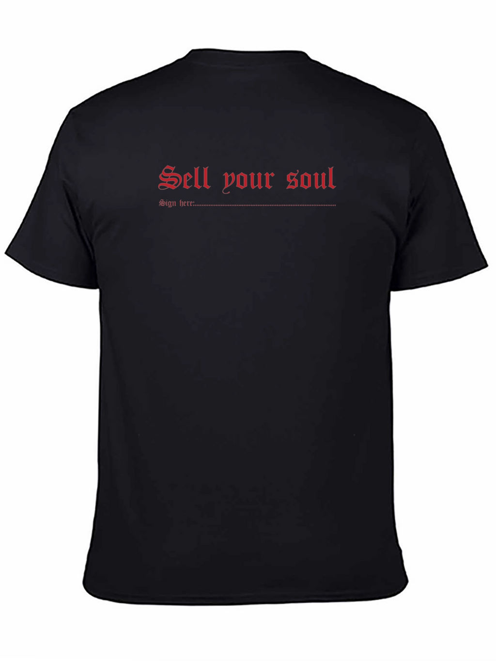 Sell Your Soul Graphic Tee - Black Cotton T-Shirt