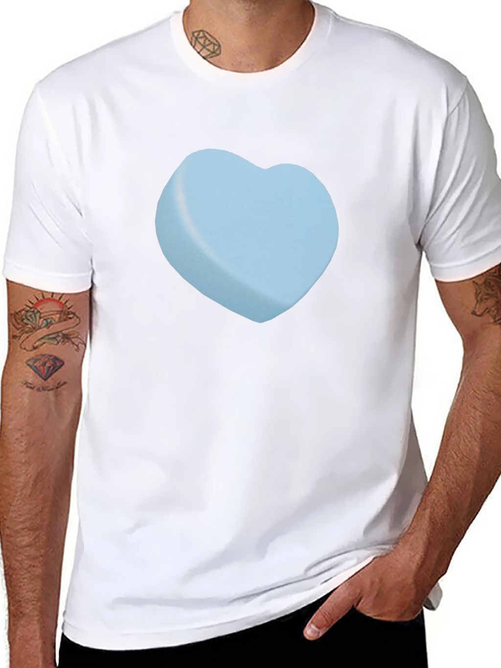 Heart Candy Graphic Tee - Black Casual T-Shirt