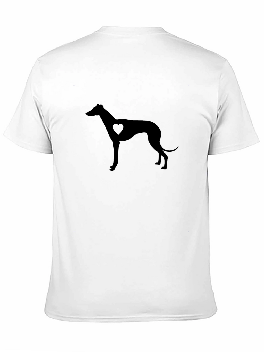 Heart Greyhound Black T-Shirt