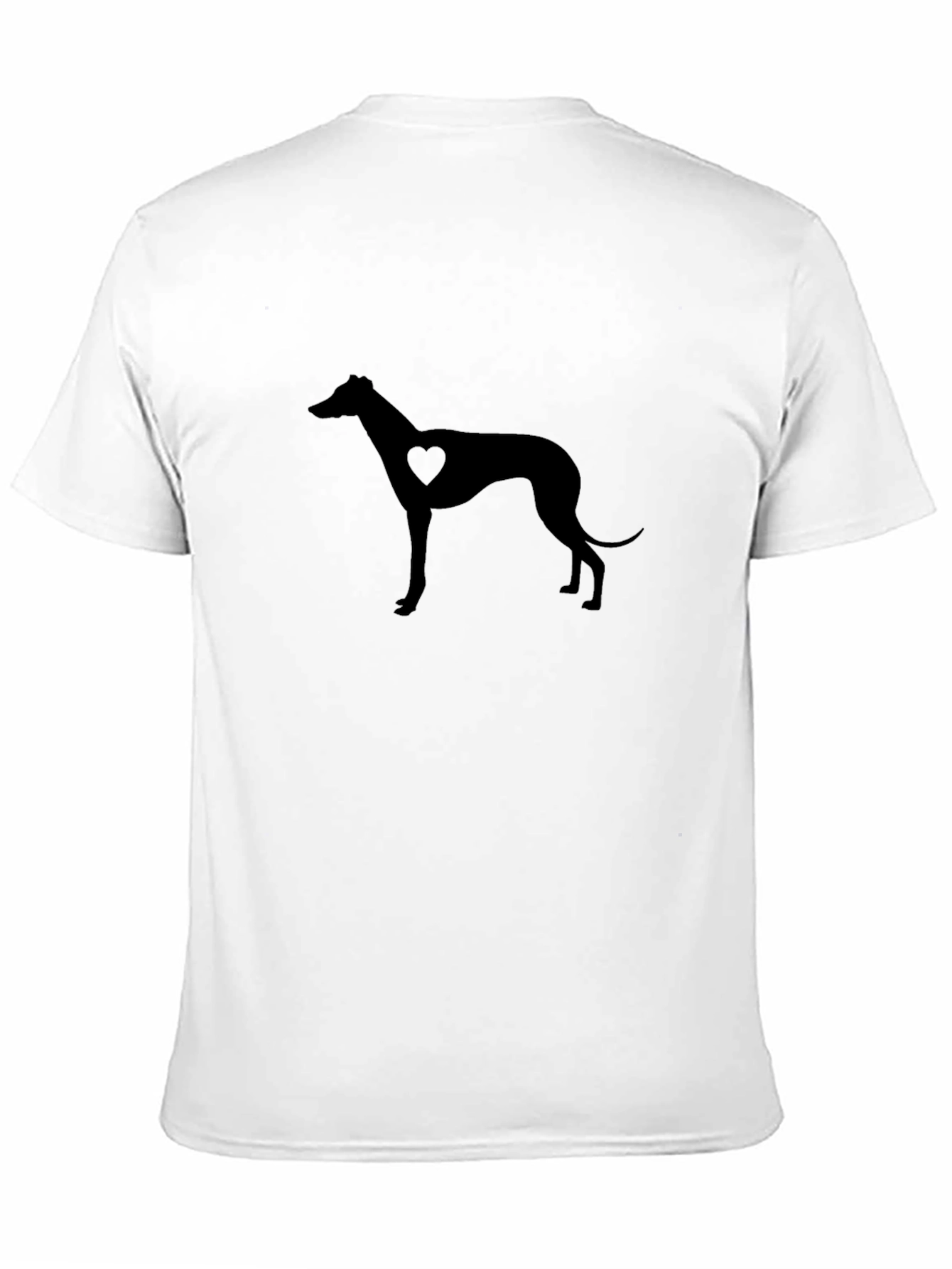 Heart Greyhound Black T-Shirt