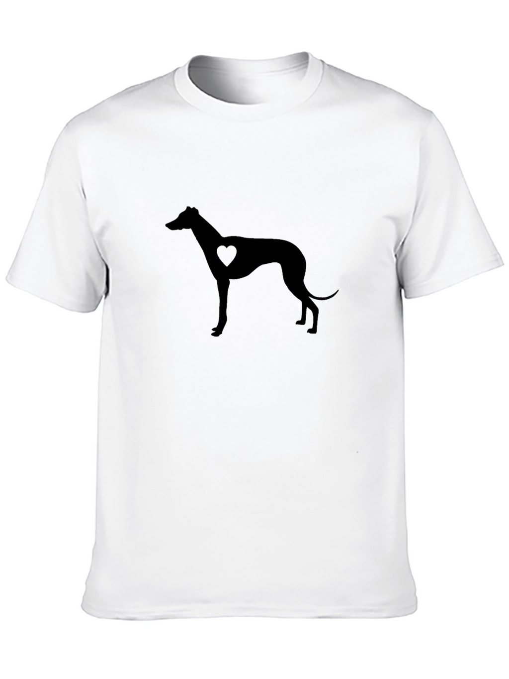 Heart Greyhound Black T-Shirt
