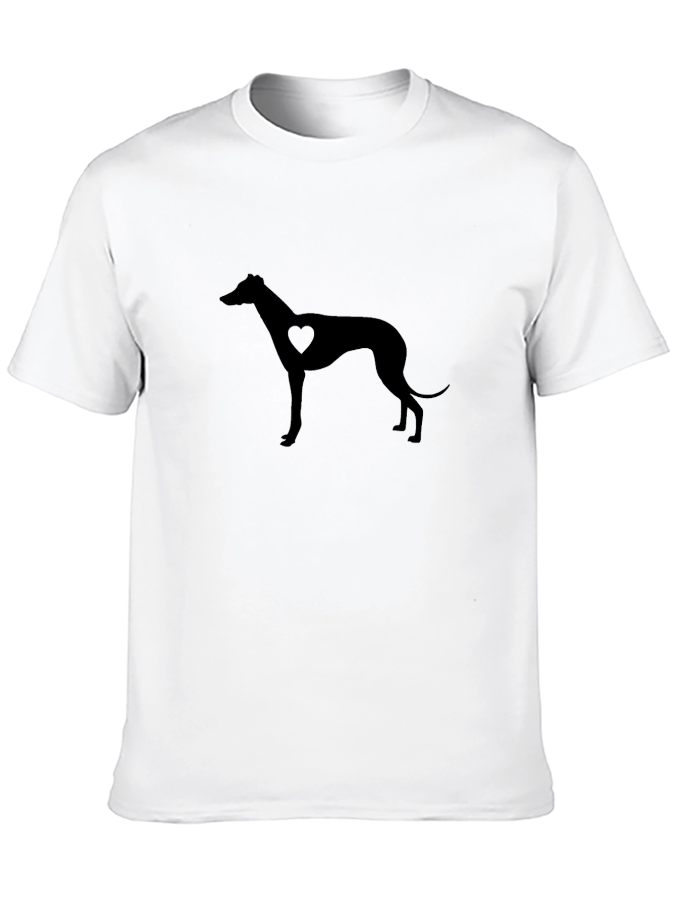 Heart Greyhound Black T-Shirt