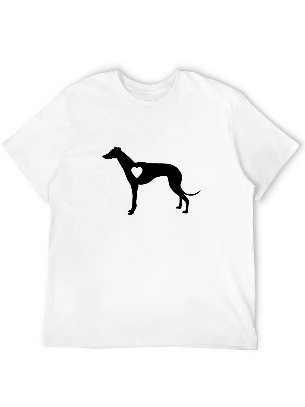 Heart Greyhound Black T-Shirt