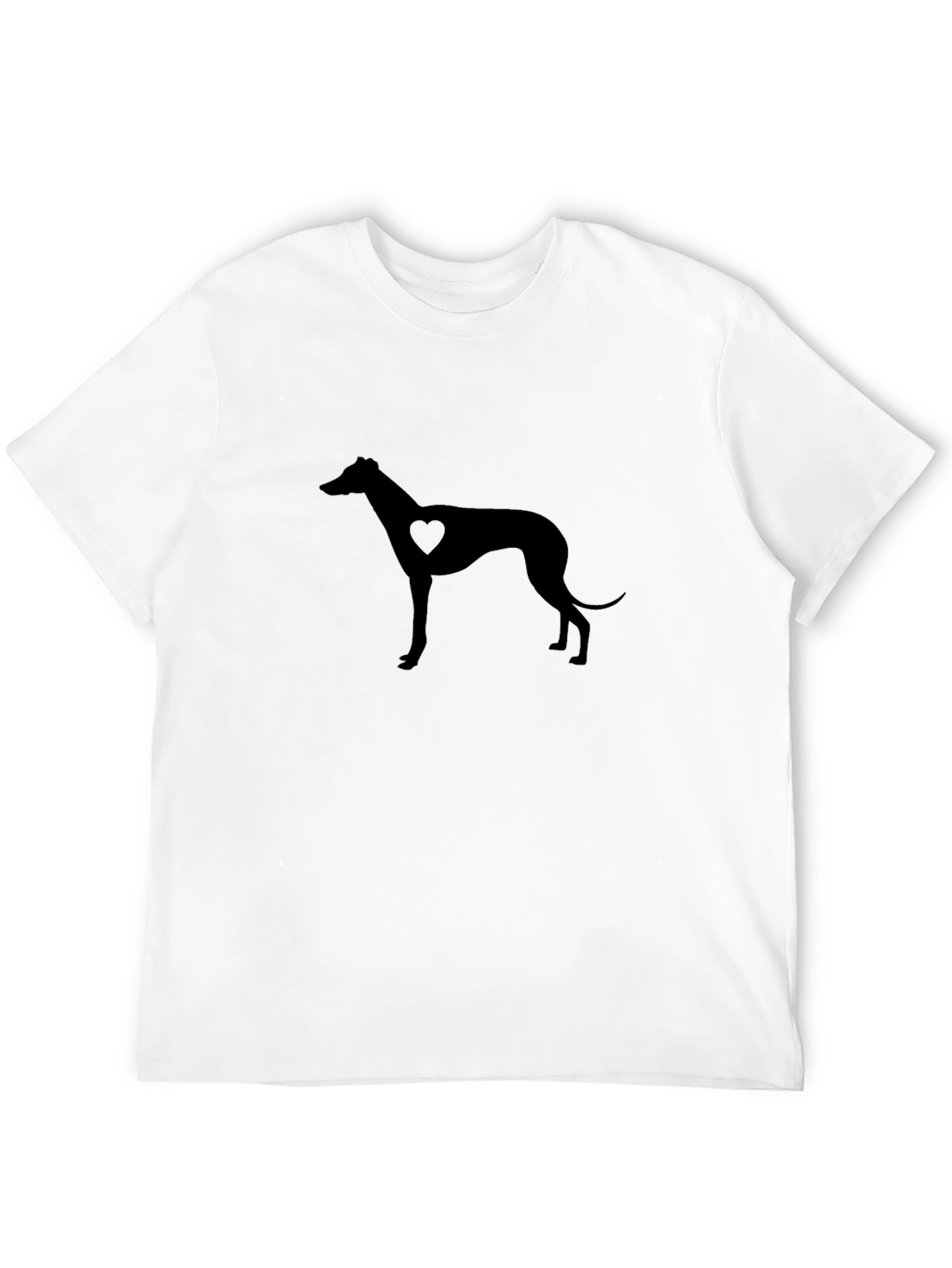 Heart Greyhound Black T-Shirt