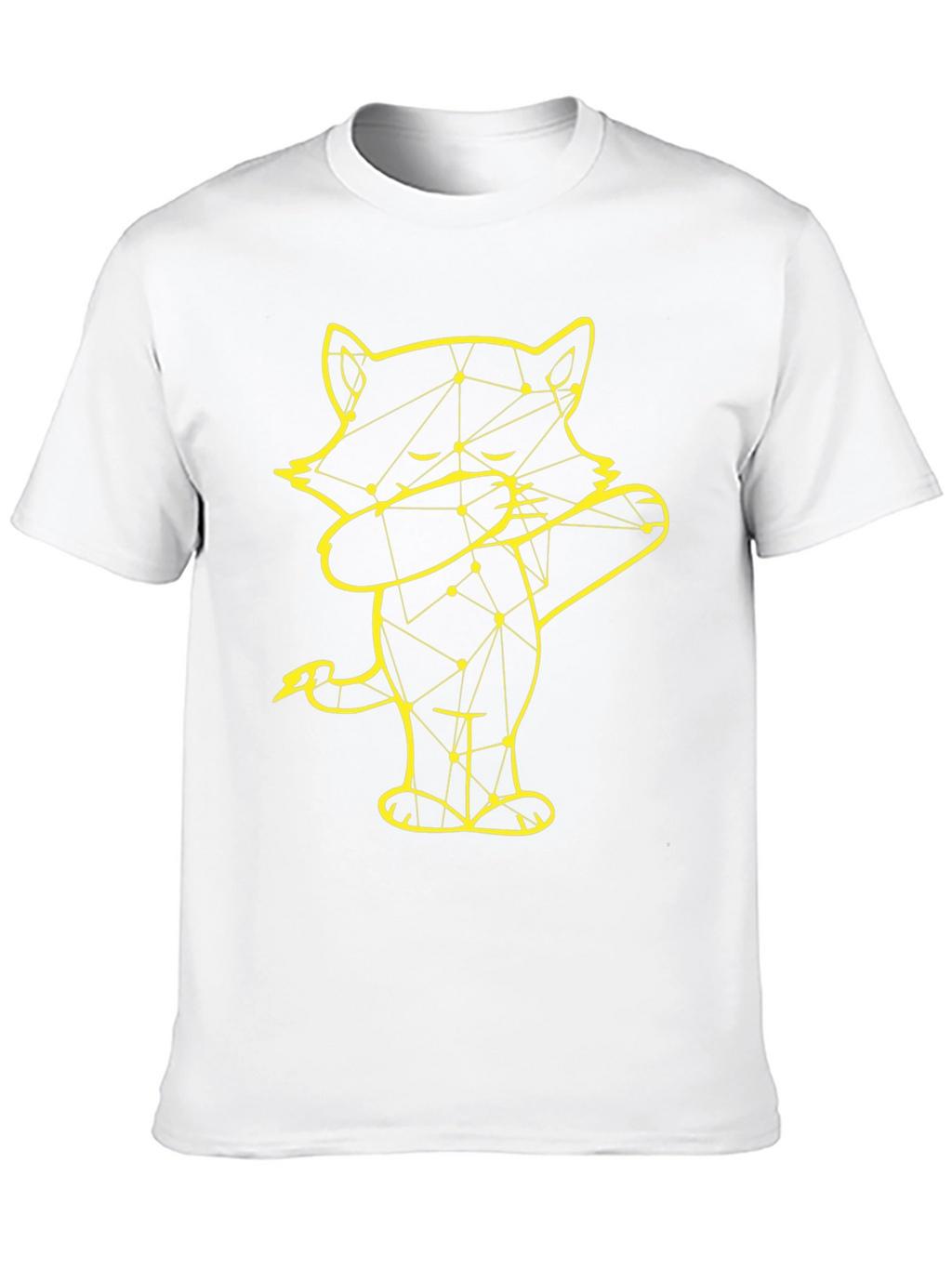 Dabbing Raccoon Graphic Tee - Black Cotton Blend