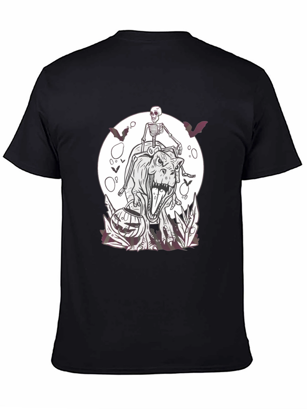 Halloween Skeleton Riding T-Rex T-Shirt