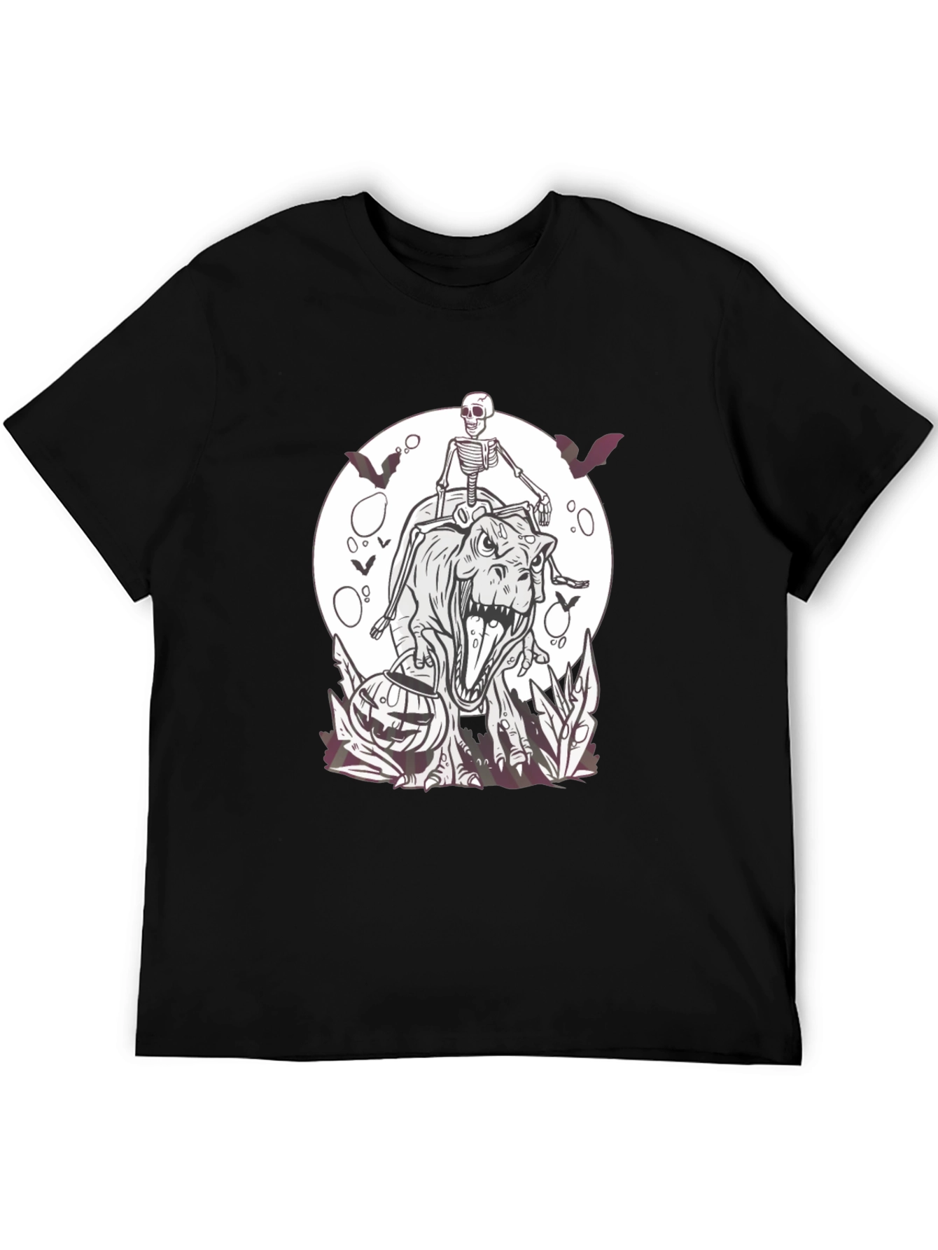 Halloween Skeleton Riding T-Rex T-Shirt