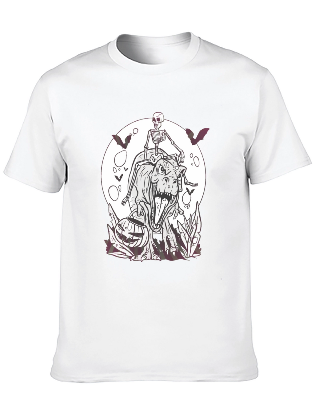Halloween Skeleton Riding T-Rex T-Shirt