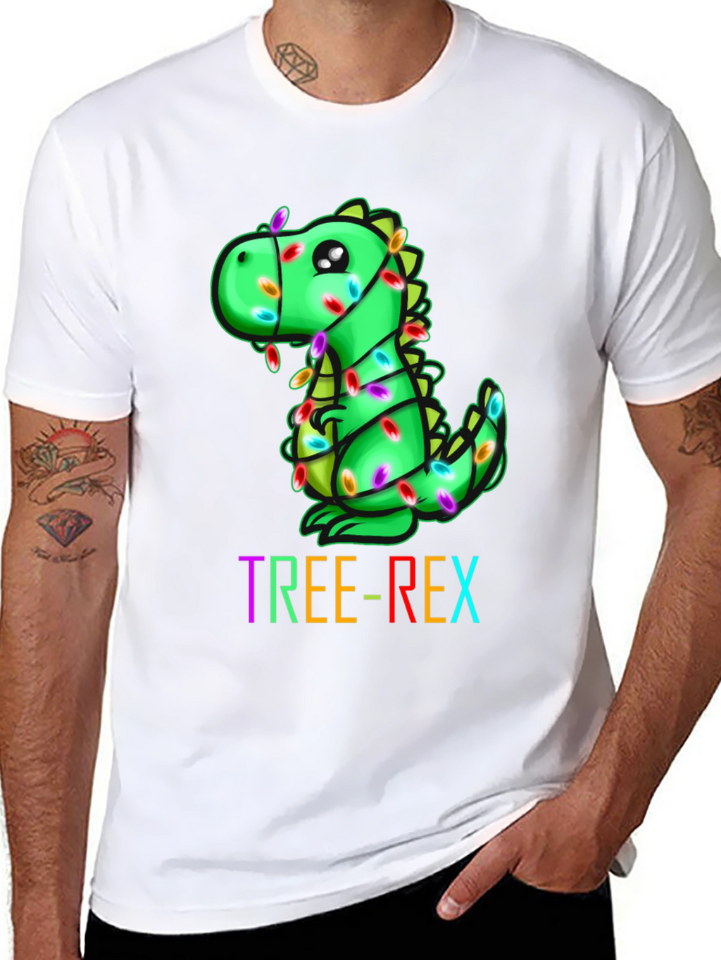 Tree-Rex Christmas T-Shirt - Dinosaur Holiday Tee