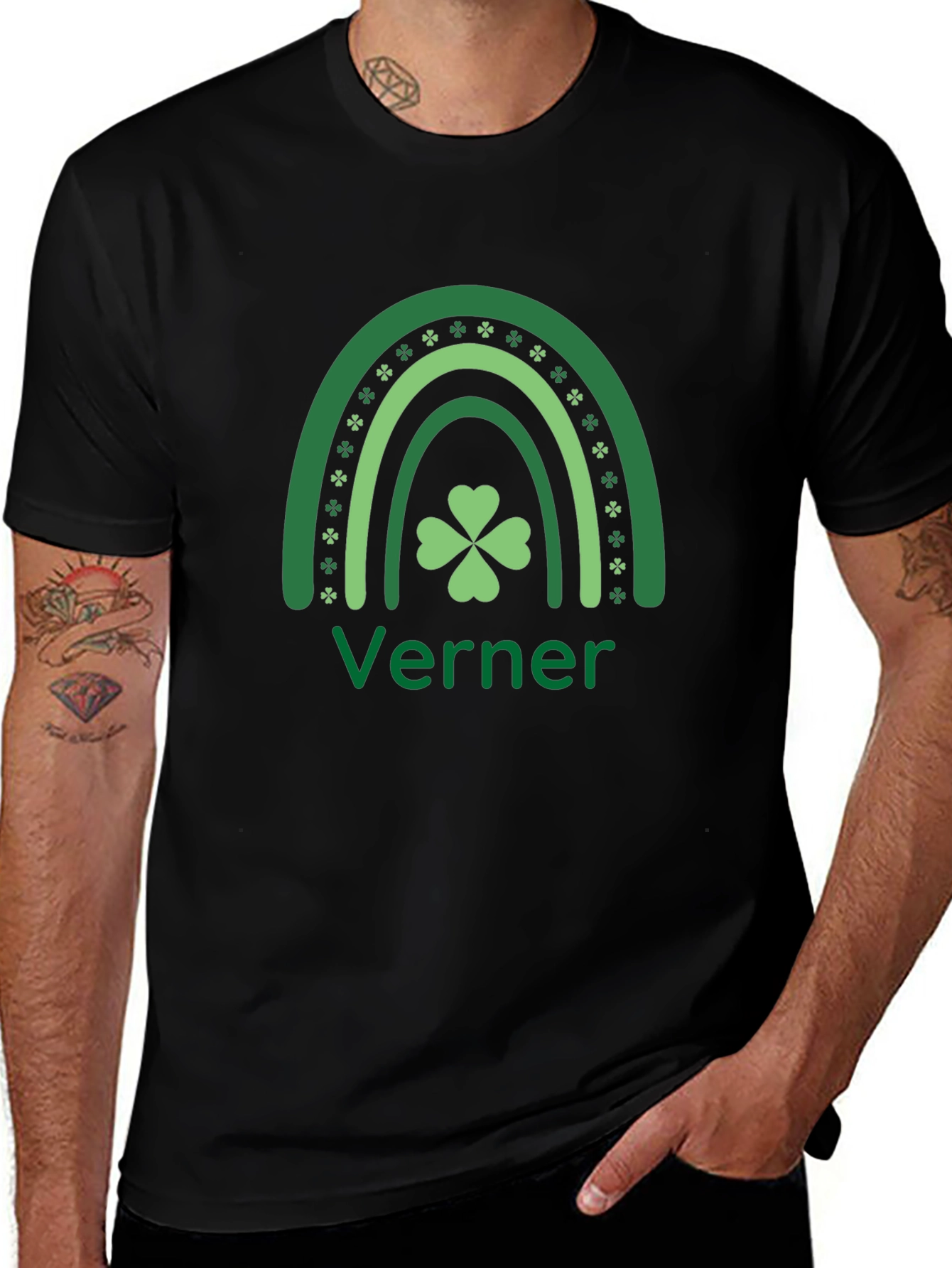 St. Patricks Day Rainbow Clover T-Shirt