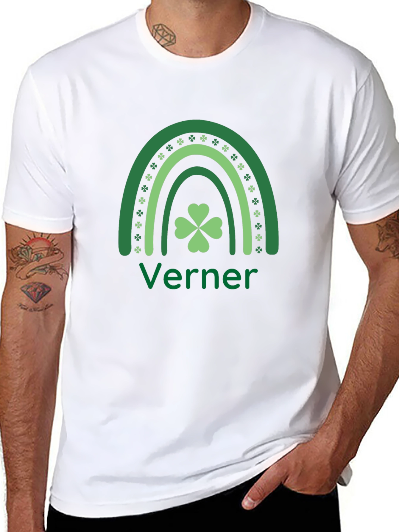 St. Patricks Day Rainbow Clover T-Shirt