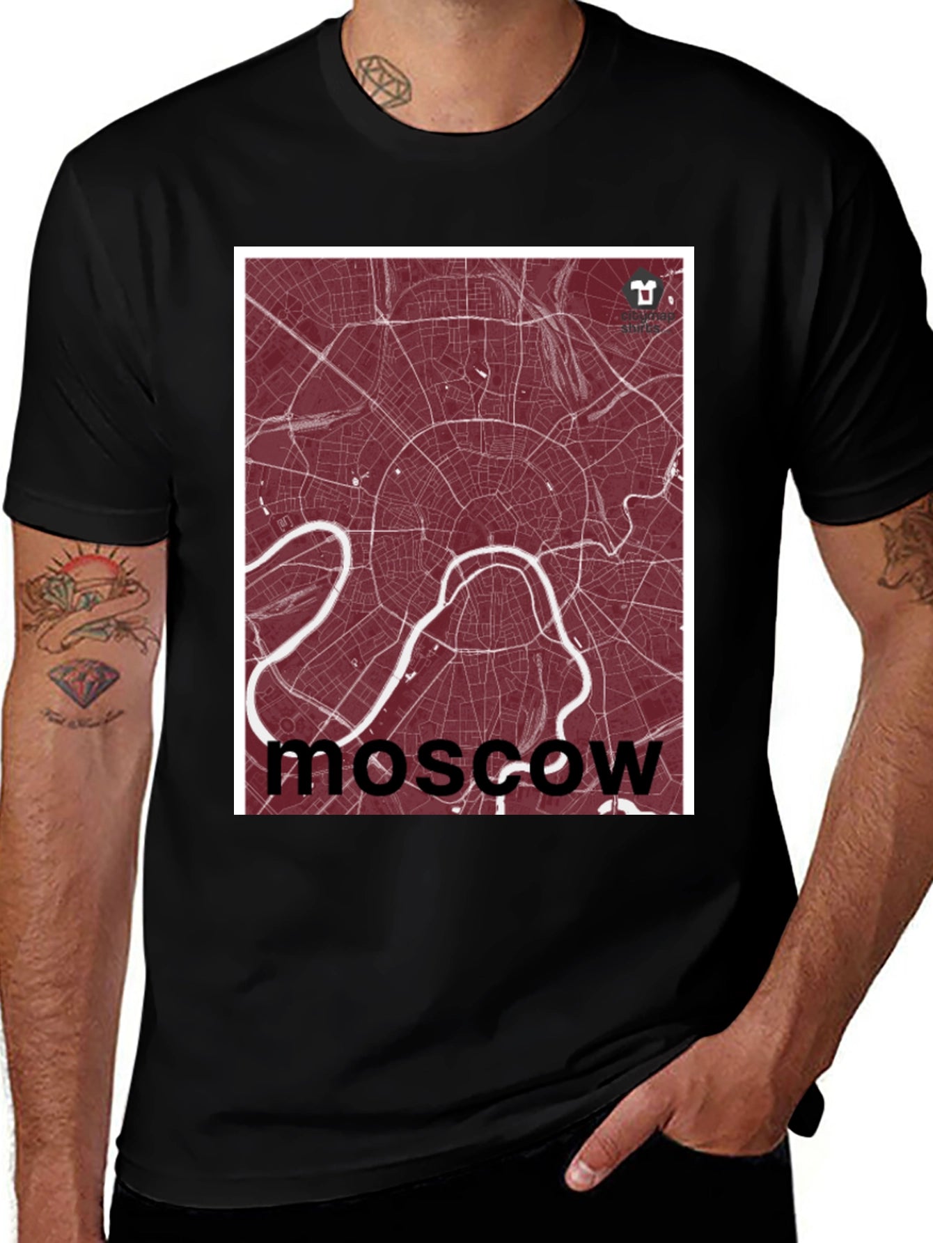 Moscow City Map T-Shirt - Urban Style Tee