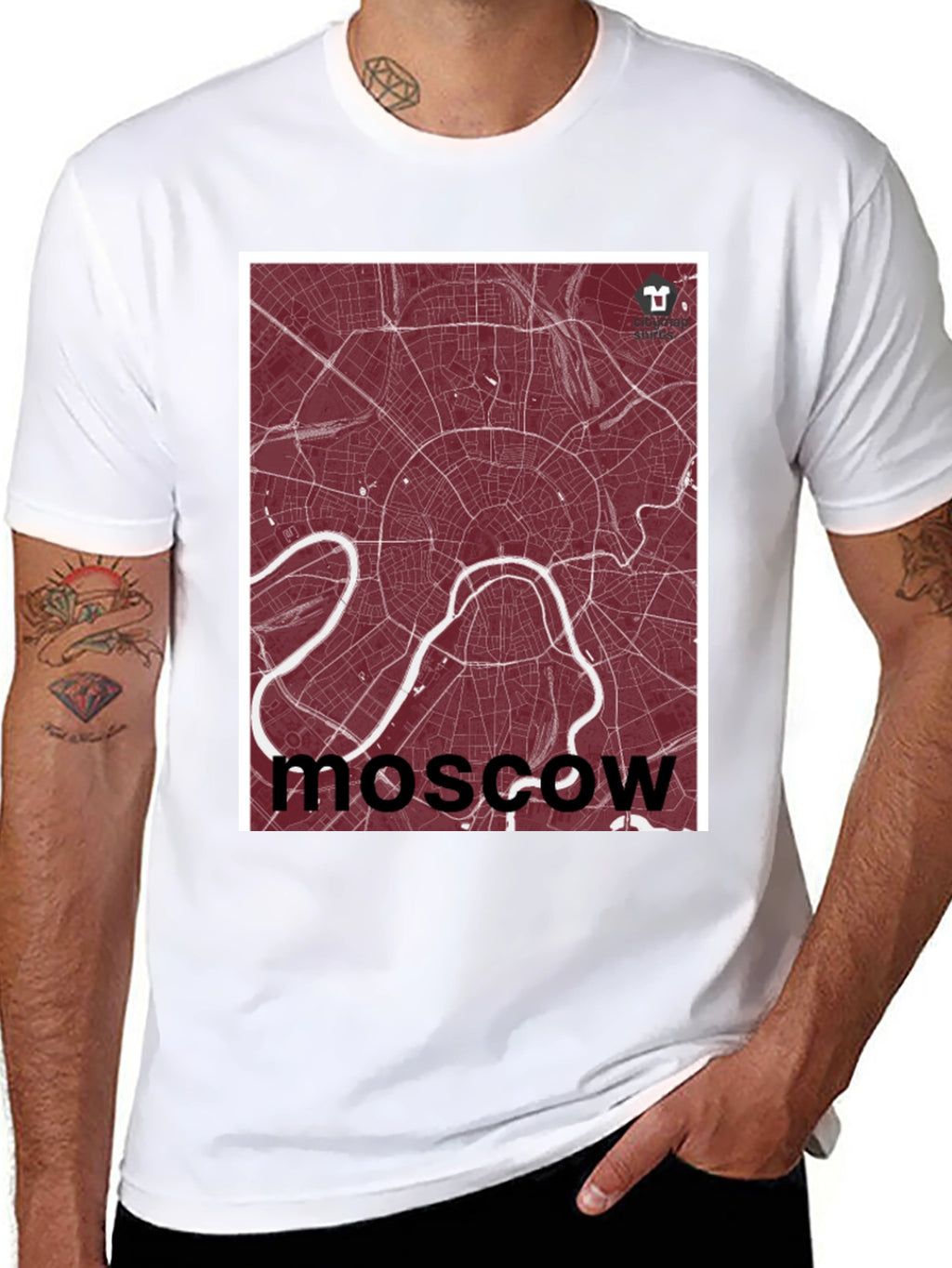 Moscow City Map T-Shirt - Urban Style Tee