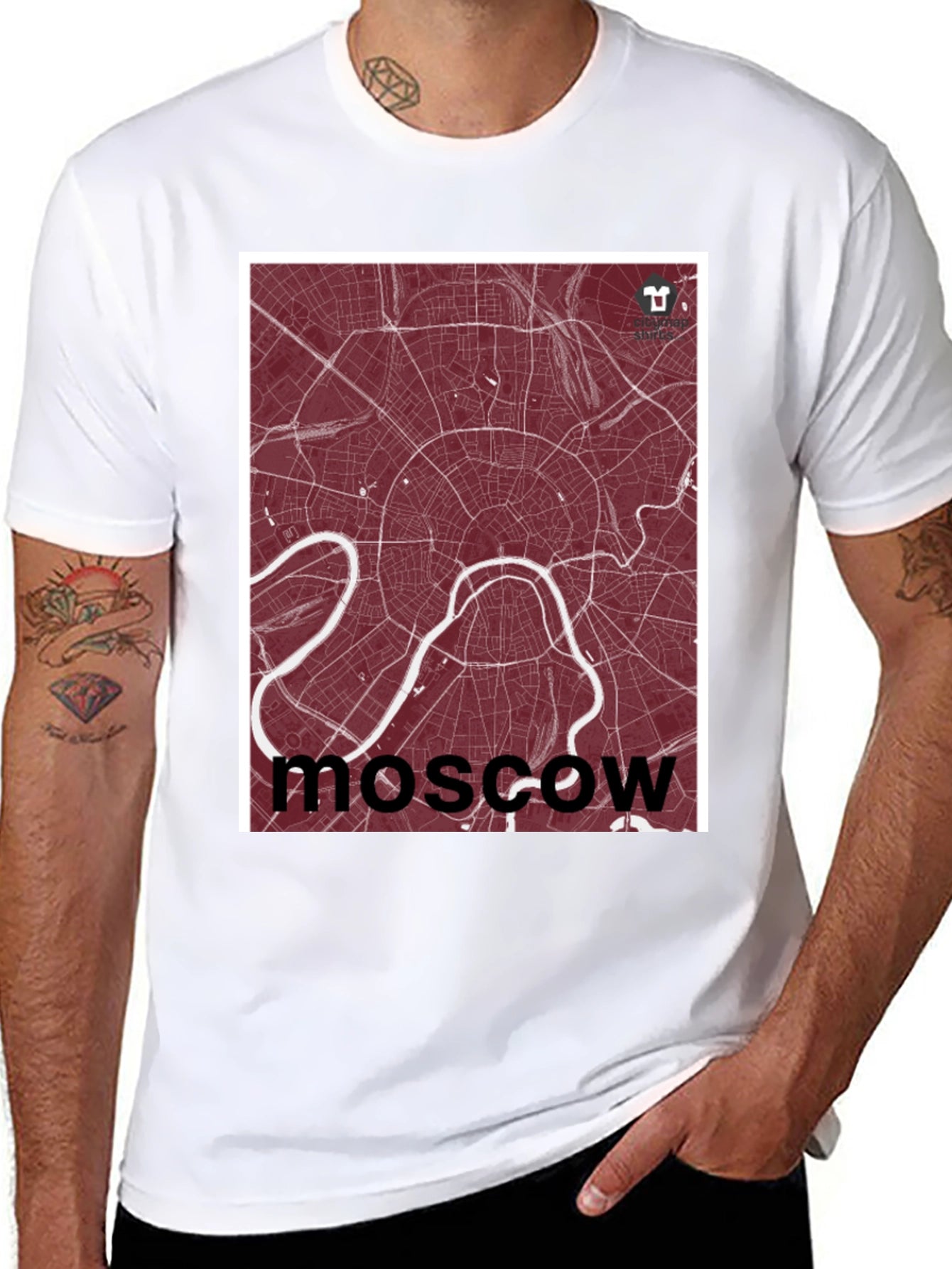 Moscow City Map T-Shirt - Urban Style Tee