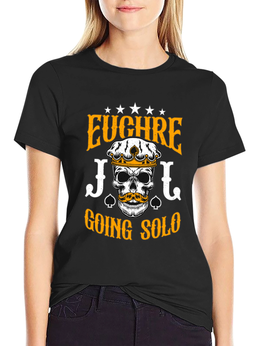 Euchre Going Solo Skull T-Shirt