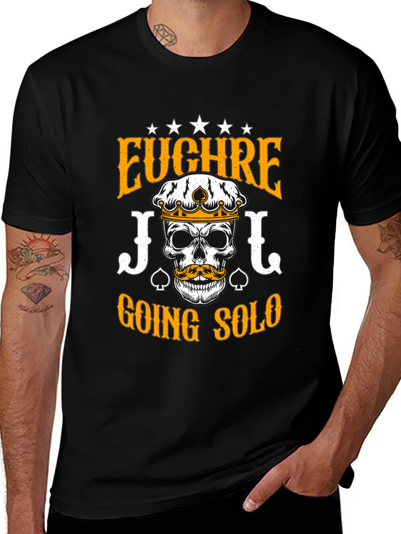 Euchre Going Solo Skull T-Shirt
