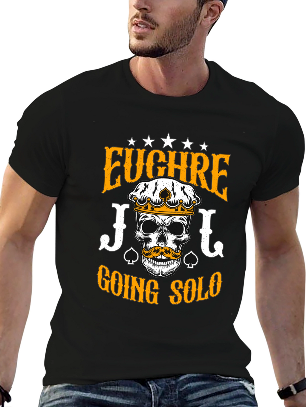 Euchre Going Solo Skull T-Shirt