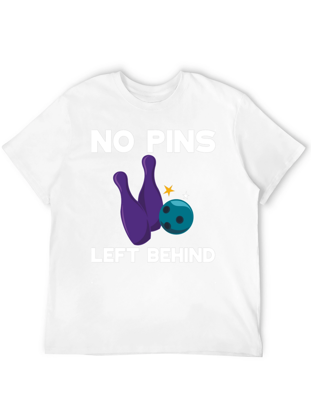 No Pins Left Behind Bowling Graphic Tee