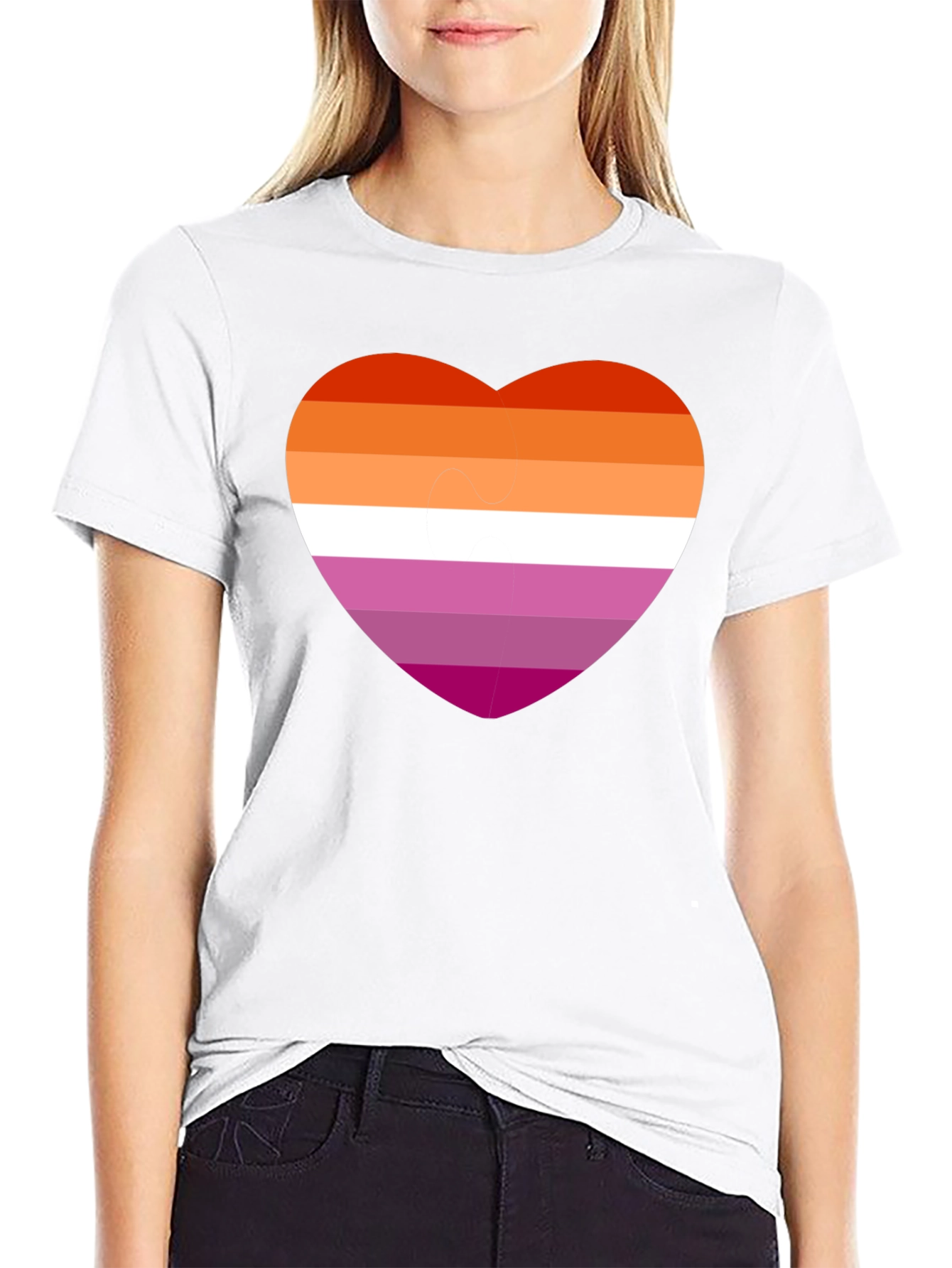 Lesbian Pride Heart T-Shirt