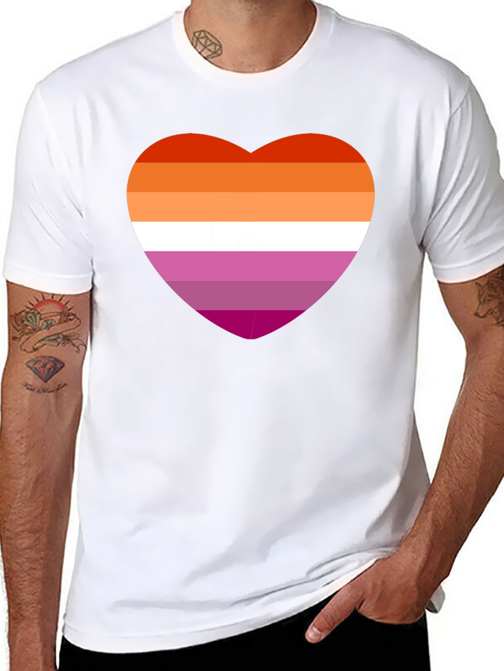 Lesbian Pride Heart T-Shirt