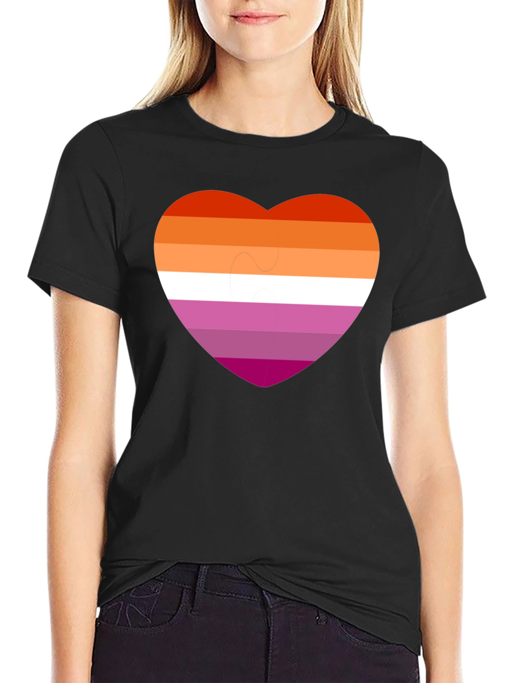 Lesbian Pride Heart T-Shirt