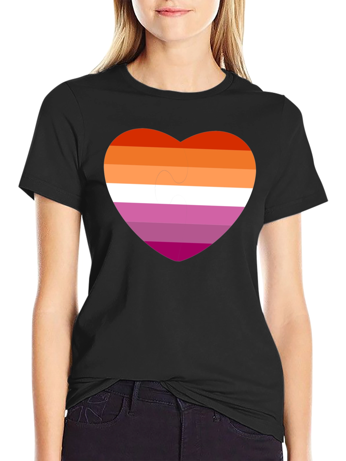 Lesbian Pride Heart T-Shirt