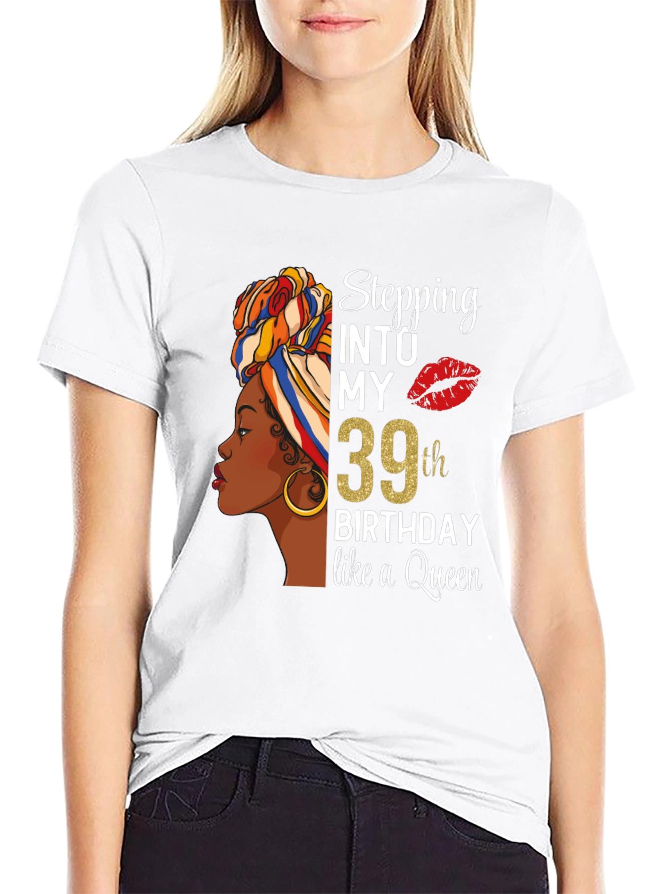 Stepping into My 39th Birthday Queen T-Shirt
