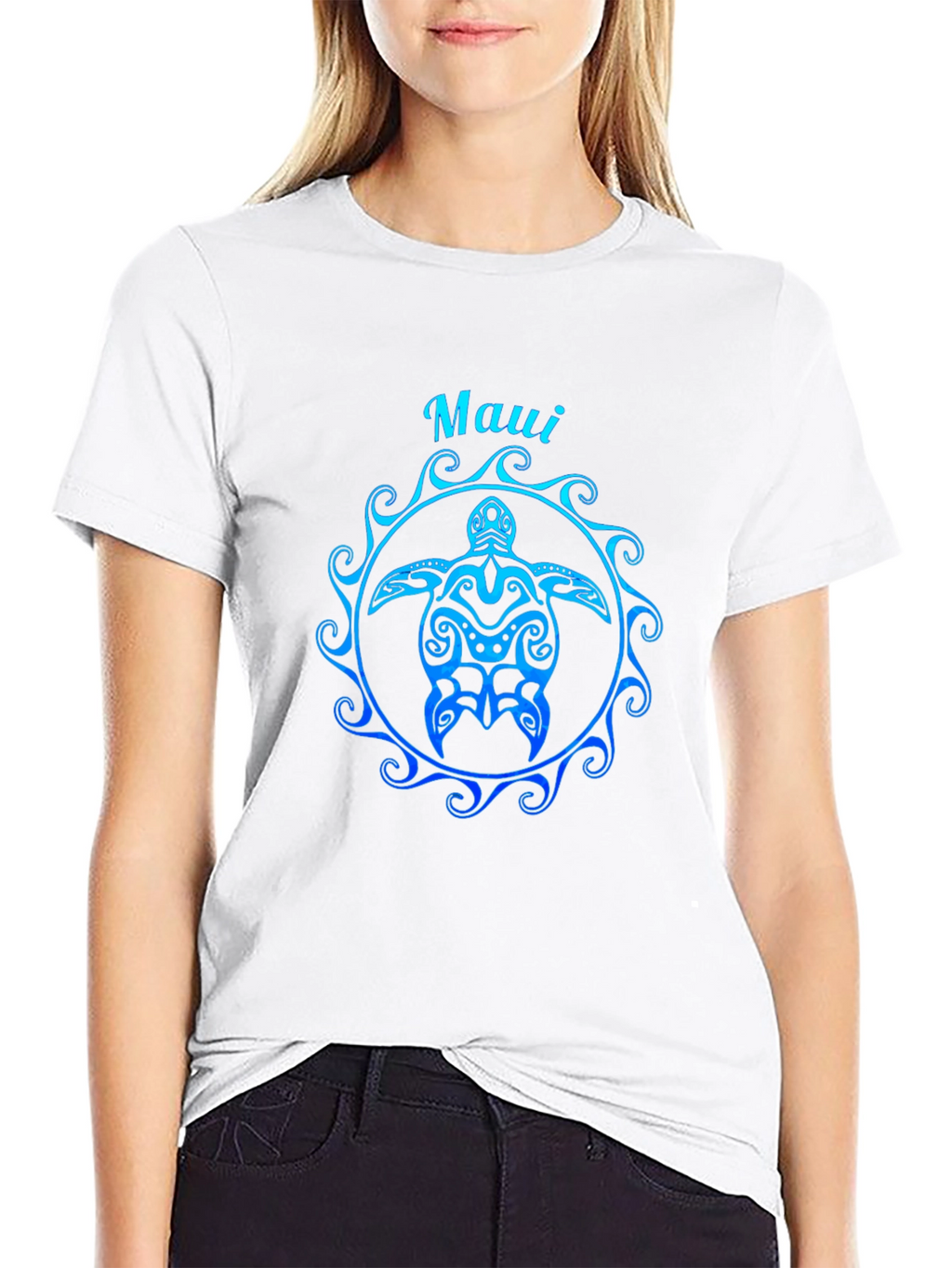 Maui Turtle Graphic Tee - Black