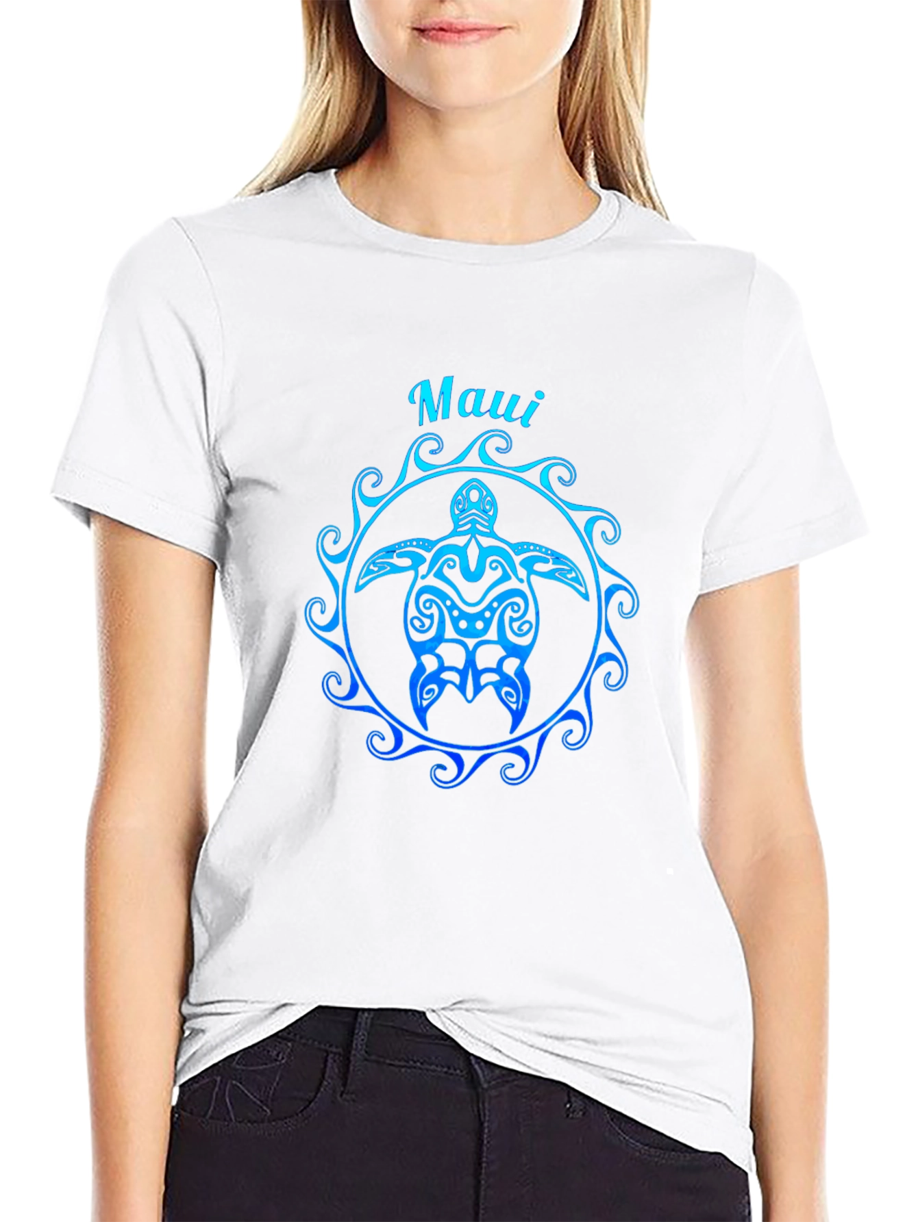 Maui Turtle Graphic Tee - Black