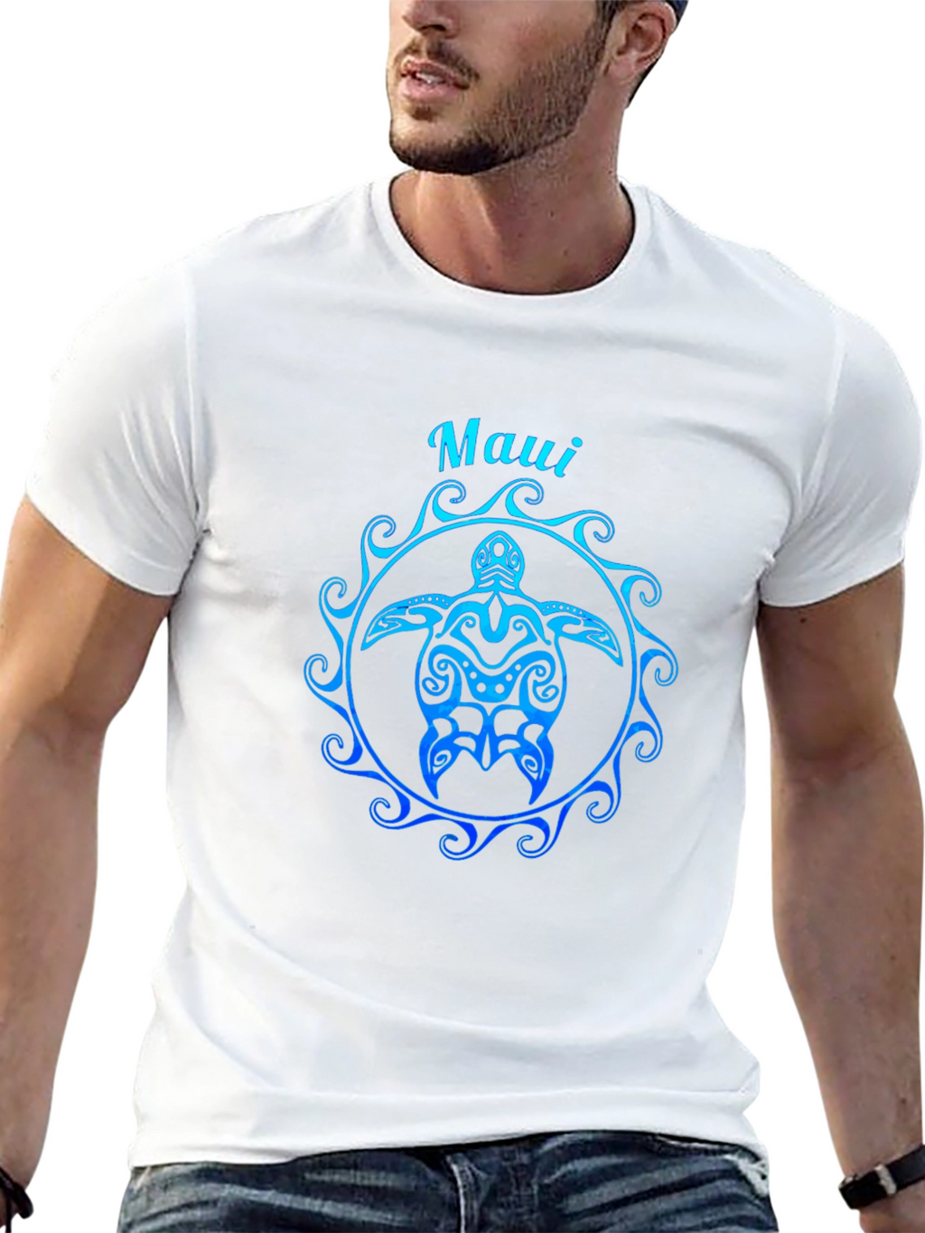 Maui Turtle Graphic Tee - Black