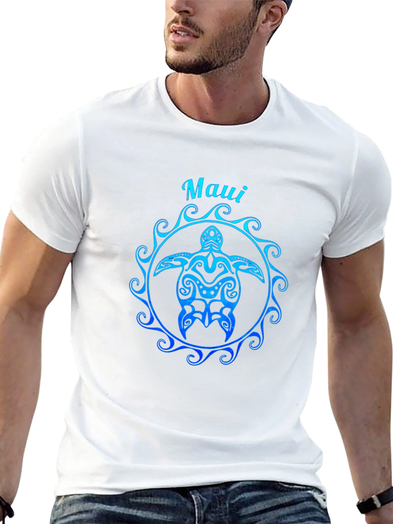 Maui Turtle Graphic Tee - Black