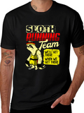 Sloth Running Team Graphic T-Shirt - Funny Relaxed Fit