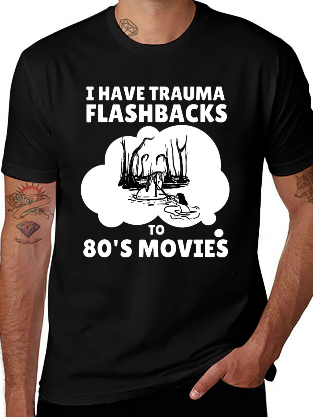 Trauma Flashbacks 80s Movies Humor T-Shirt