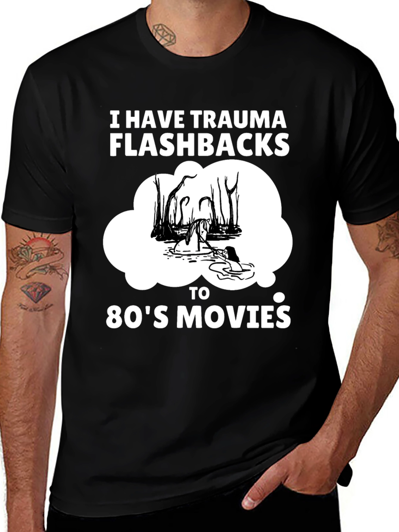 Trauma Flashbacks 80s Movies Humor T-Shirt