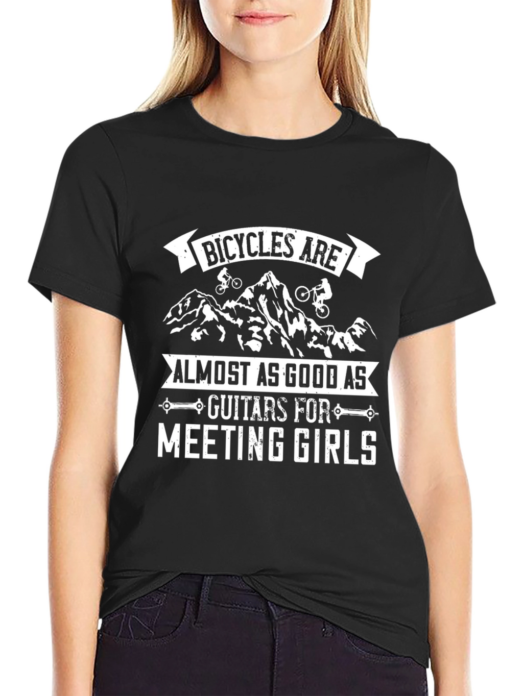 Bicycles & Guitars Funny T-Shirt