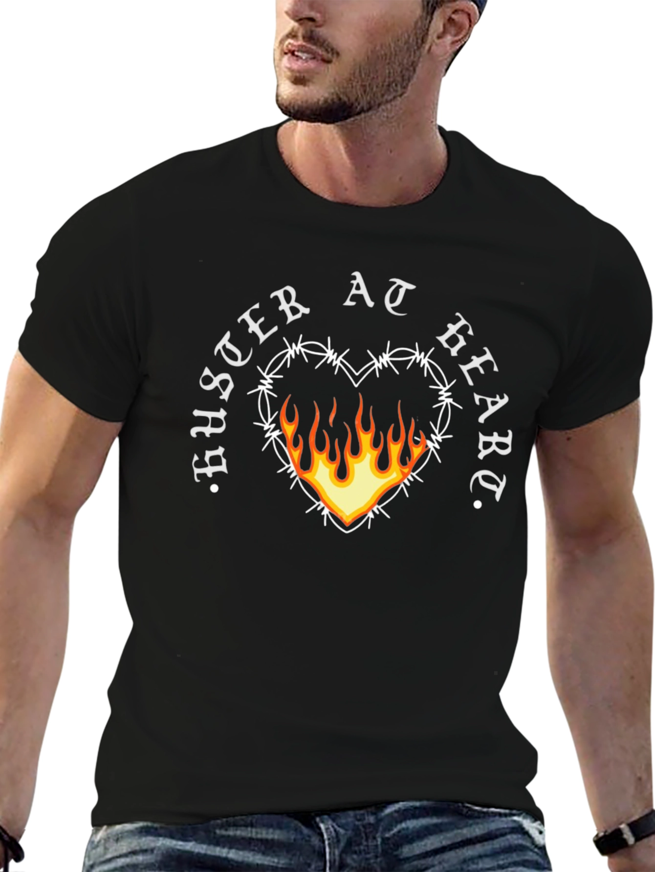 Buster At Heart Graphic Black Tee