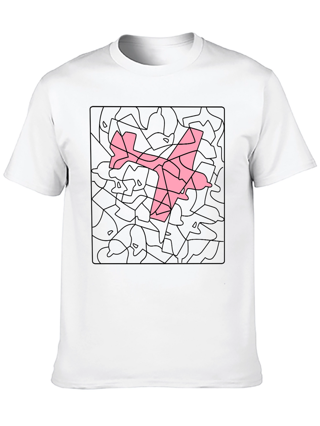 Airplane Mosaic Graphic Tee - Black