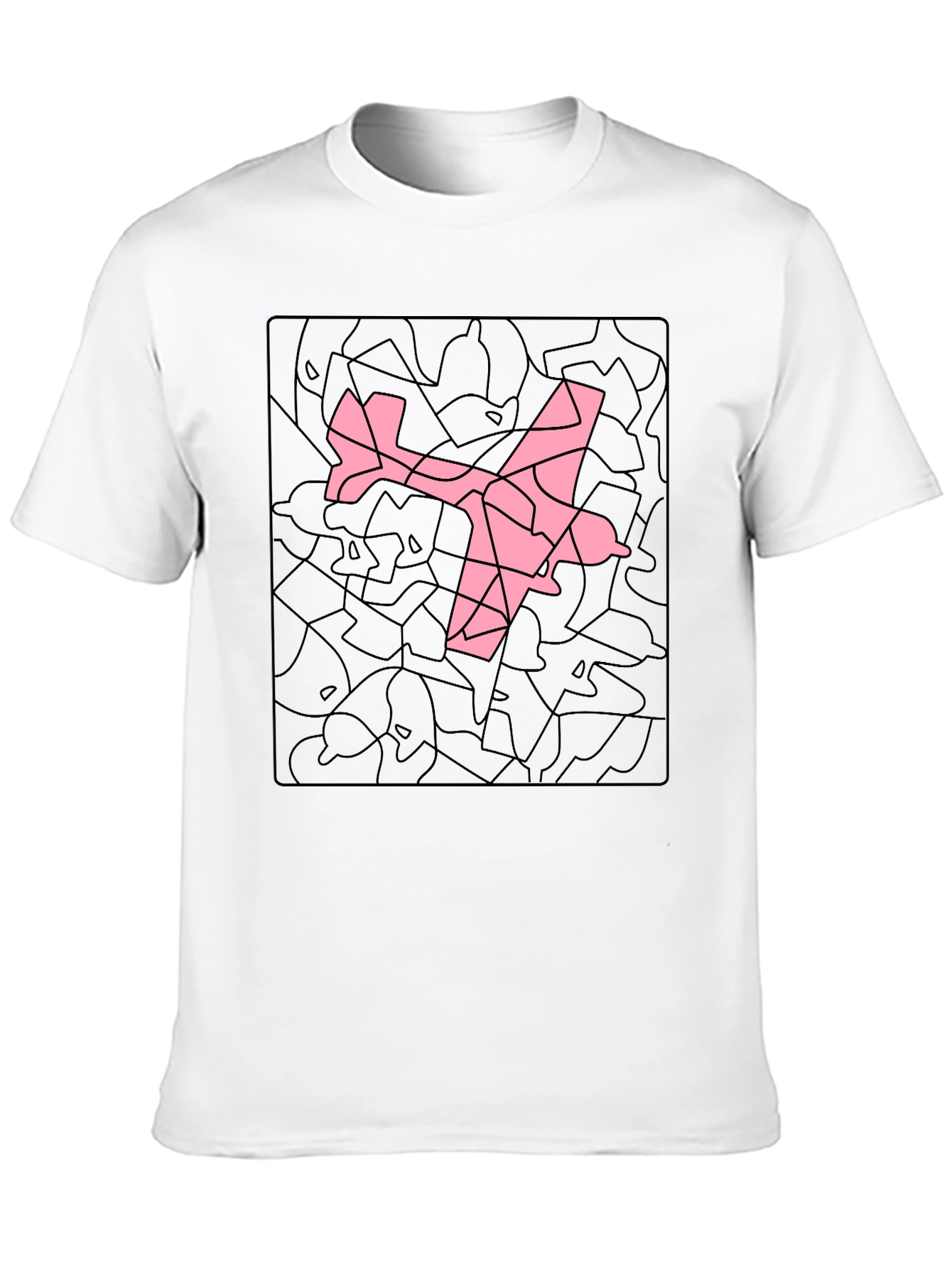 Airplane Mosaic Graphic Tee - Black