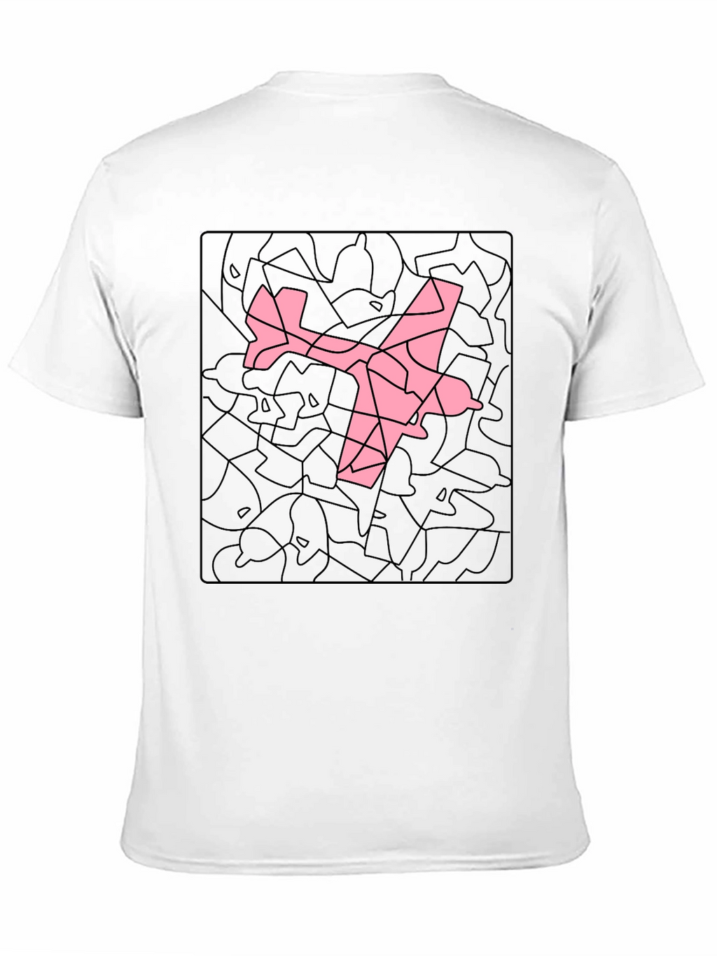 Airplane Mosaic Graphic Tee - Black