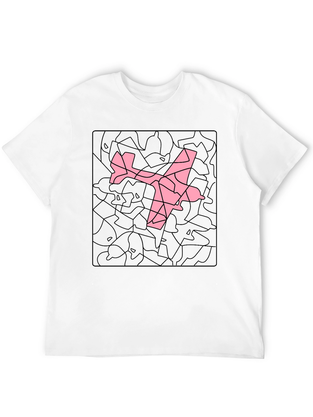 Airplane Mosaic Graphic Tee - Black