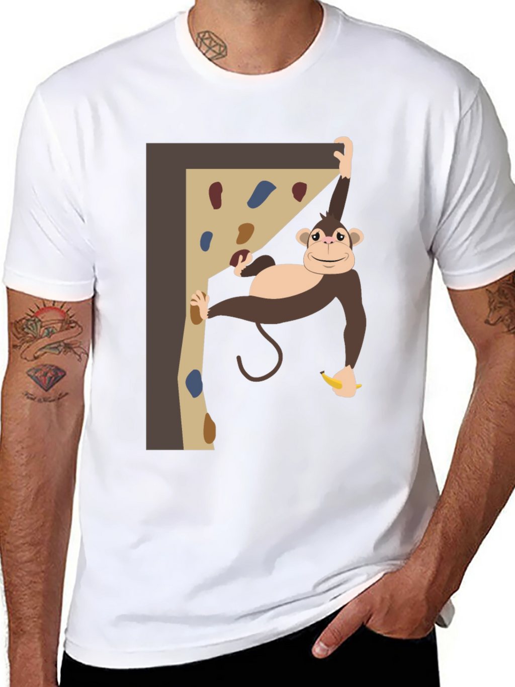Monkey Climbing T-Shirt - Fun Graphic Tee