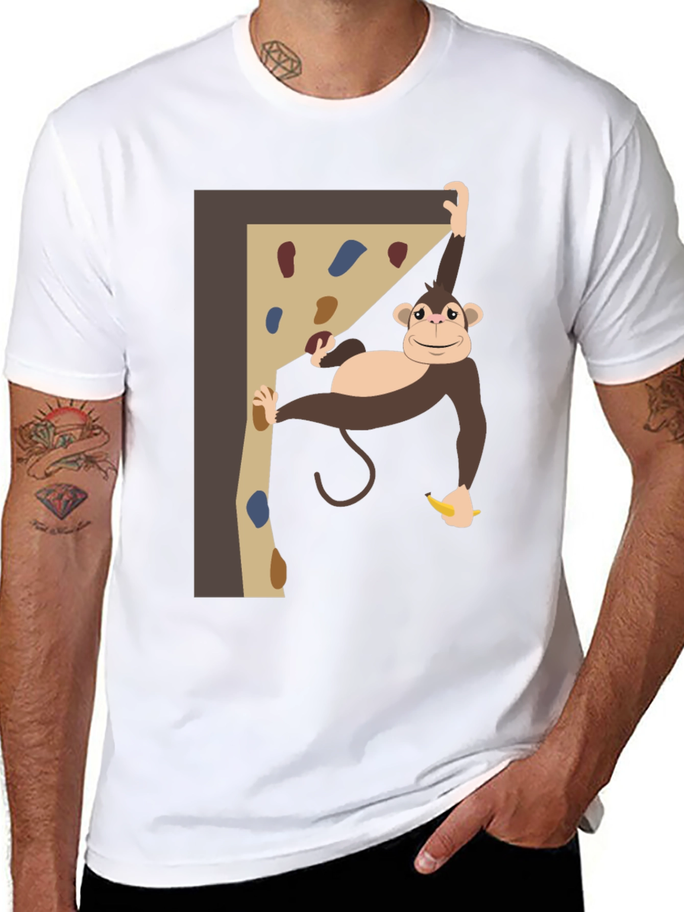 Monkey Climbing T-Shirt - Fun Graphic Tee